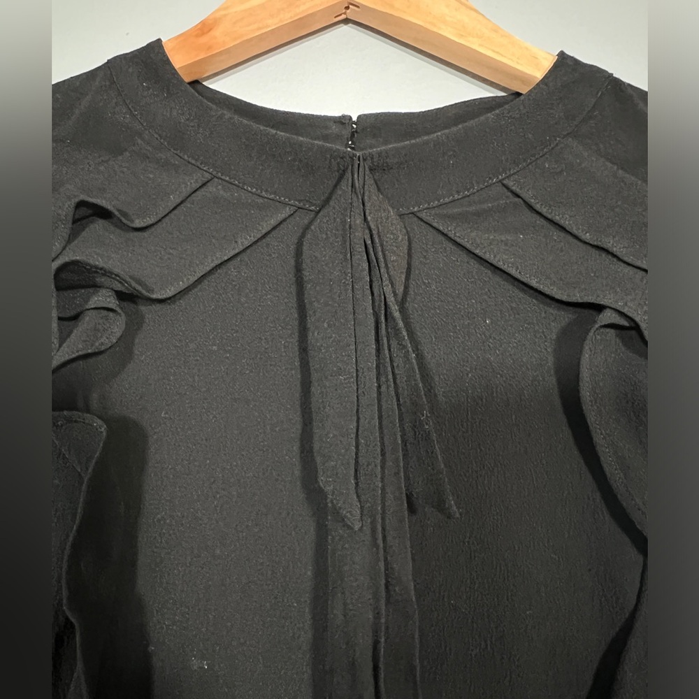 Revolve Poppy Ruffle Cropped Elbow Sleeve Blouse - Picture 8 of 12